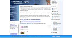 Desktop Screenshot of binfieldroadsurgery.co.uk